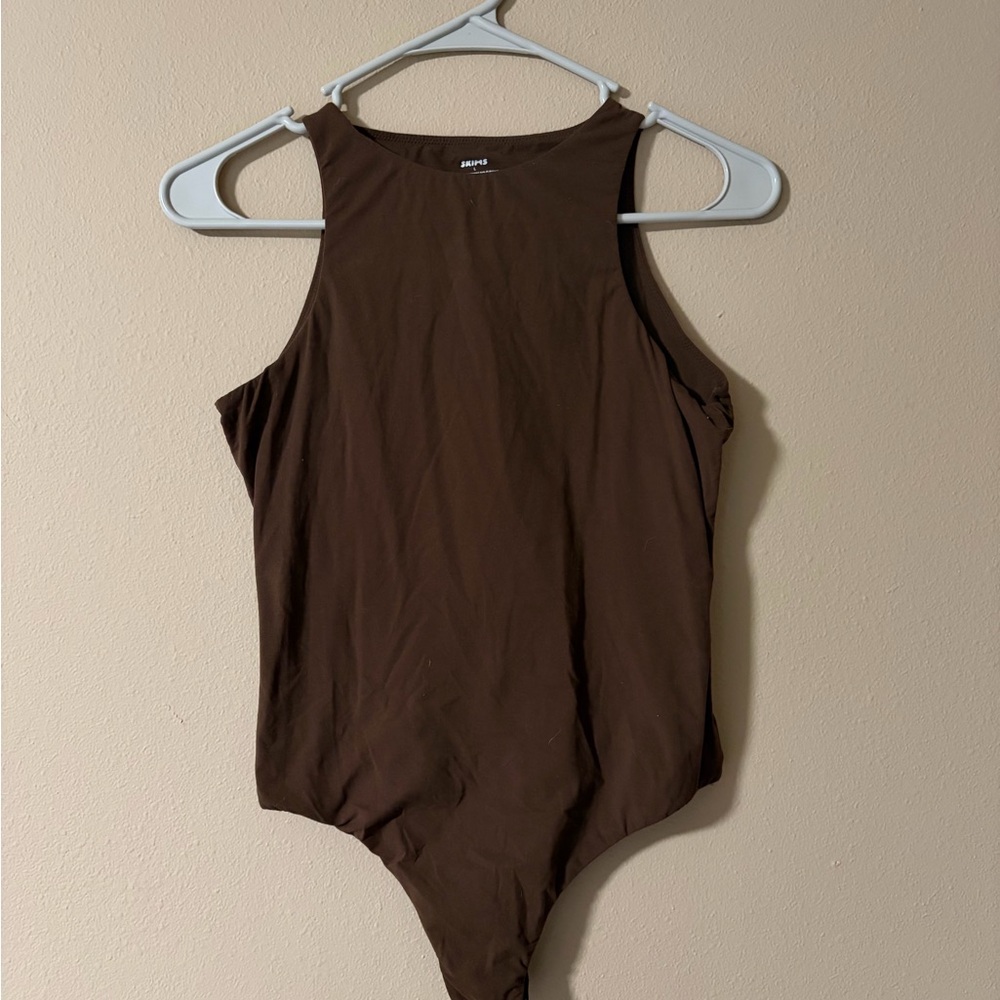 Brown High Neck BodySuit